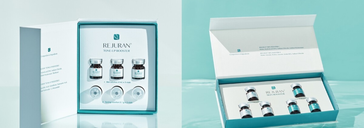 麗珠蘭 Rejuran Skin Booster 與 Tone-up Booster 產品外盒